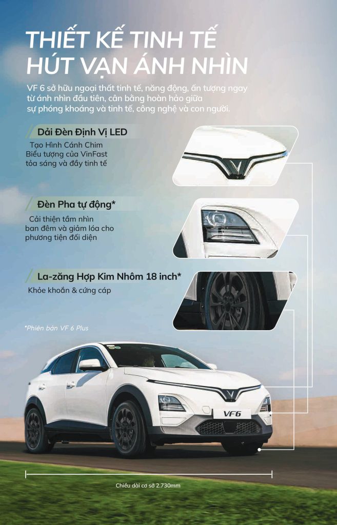 VF 6 Thiết kế thu hút vạn ánh nhìn